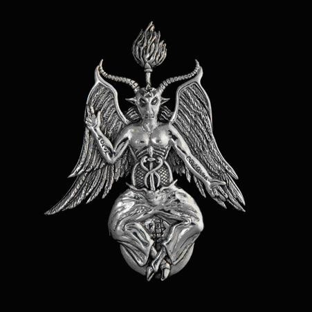 Baphomet Plata Dije De Protección Astral Y Fuerza Y Deseos