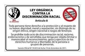 Avisos De Prohibido Discriminación Racial.