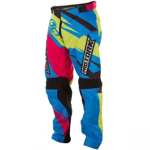 Calça Infantil Trilha Motocross Protork Insane 4 Azul E Pink