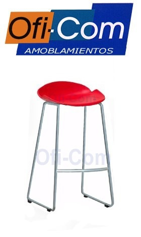 Silla Banqueta Desayunador Taburete Base Gris Aluminio Milo