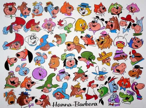Dibujitos Animados Personajes Hanna Barbera - Lamina 45x30cm