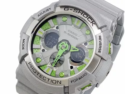 ⚡Reloj Casio G-Shock de hombre gris y detalles verdes GA-200SH-8AER.