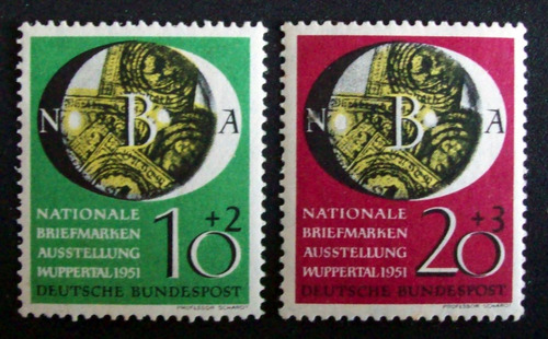 Alemania - Serie Mi. 141-142 Expo 1951 Mint L3517