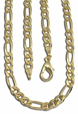 Imagem 1 de 1 de Corrente Masculina Grossa Folheada A Ouro
