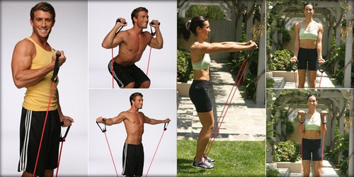 Imagen 2 de 9 de Bandas Elásticas Kit Teratubos Set X 4 Ejercicio Gym