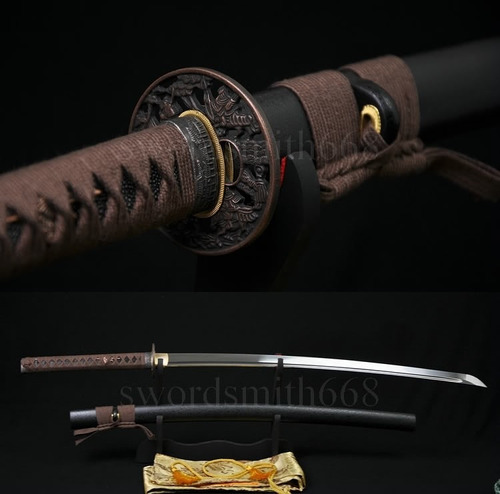 Espada Katana Para Corte Tameshigiri Afiada Aço Dobrado