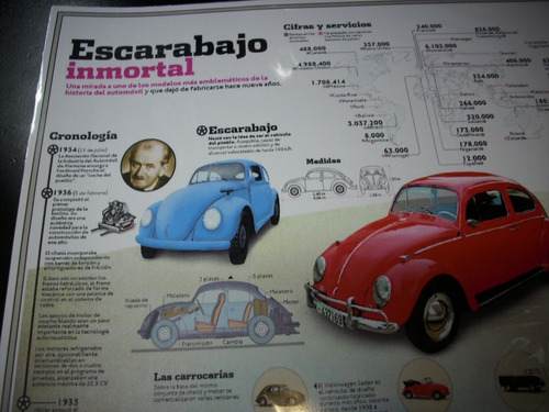 Volkswagen Escarabajo Historia Lamina De Época
