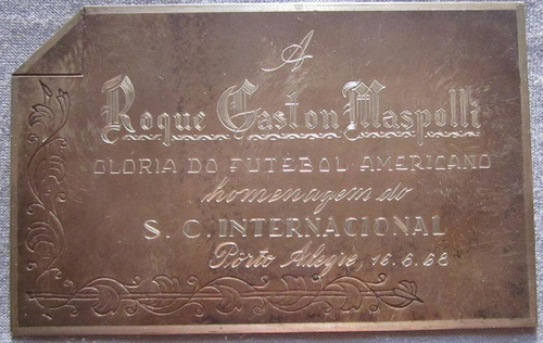 Medalla Fùtbol Plaqueta A Maspoli Del S.c.internacional