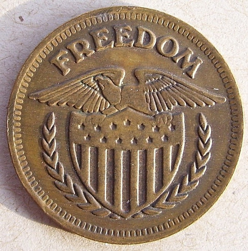 Token Ficha Usa  Freedom Eagle And Shield