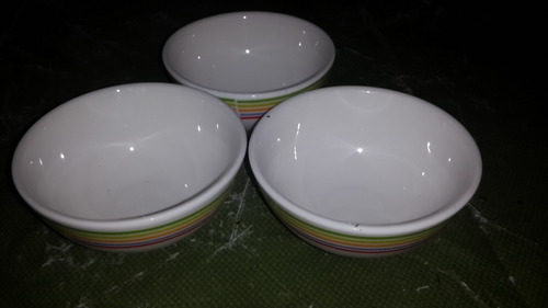 Set De 3 Bowls De Porcelana