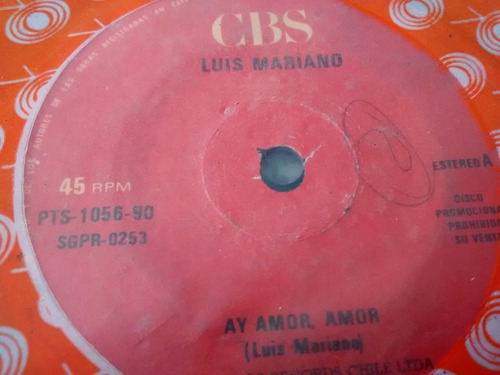 Vinilo Single De Luis Mariano -  Ya Amor  ( N65