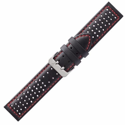 Malla P. Reloj Alta Gama Negro-rojo 20 Mm Servicio Tecnico