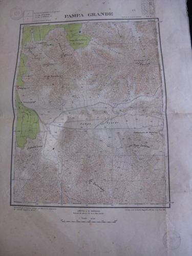 Mercurio Peruano: Viejo Impreso Mapa Pampa Grande Peru   L92
