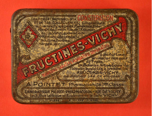 Lata Antigua - Fructines - Vichy - 02 Farmacia Vintage Retro