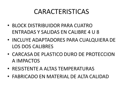 Distribuidor Block Cal.4 Tierra-corriente Xscorpion Tb4444g