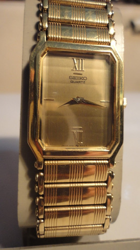 Reloj Unisex Japones Seiko Quartz. Dorado.