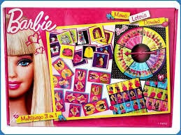 Barbie Multijuego 3 En 1. Memo, Lotería Y Dominó