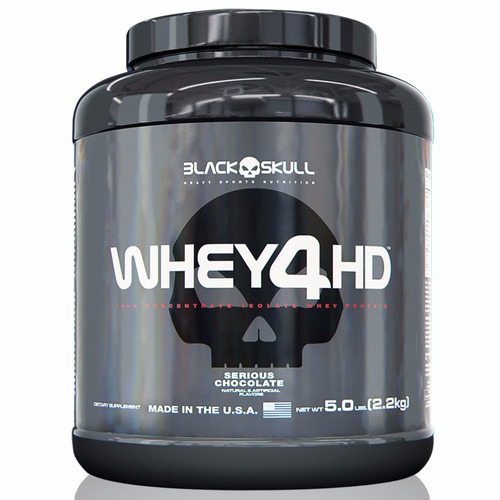 Whey 4hd Black Skull 5lb 2,270kg Isolado Hydrolizado ,import