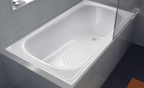 Bañera Acero Esmaltado 140x70x36 Antideslizante Bañadera