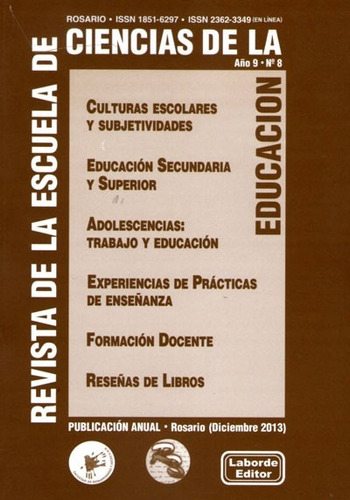 Publicación De La Escuela De Ciencias De La Educación. (la)