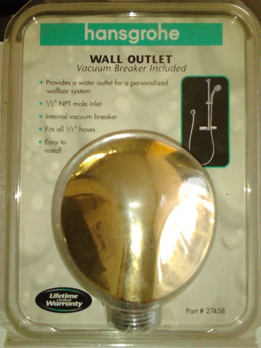 Wall Union 27458 P/regadera Telefono Hansgrohe Acab Dorado
