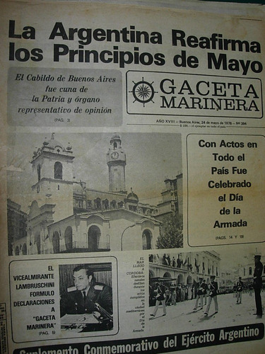 Diario Gaceta Marinera Armada 394 Principios De Mayo