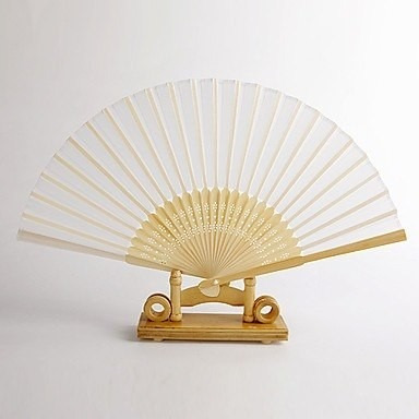 Imagen 3 de 3 de 50 Abanicos Blancos Madera Para Bodas Eventos