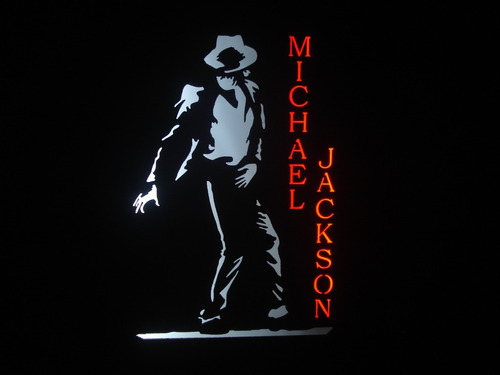 Luminoso  Michael Jackson 45cm X 35cm Com Moldura
