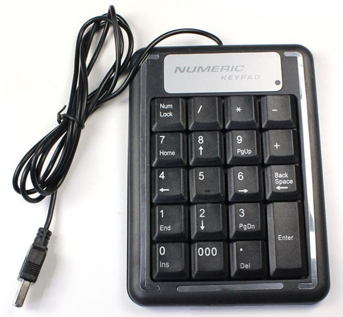Imagen 1 de 3 de Teclado Numerico Usb Durable Pc Laptop Computadoras