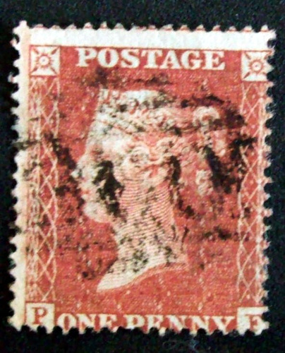 Inglaterra - Sello Sc. 9 1p. Rojo Small Crown 16 Usado L3563