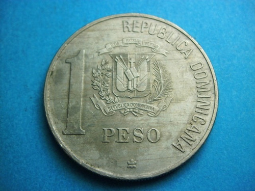 Moneda Republica Dominicana Un Peso 1988 Niquel