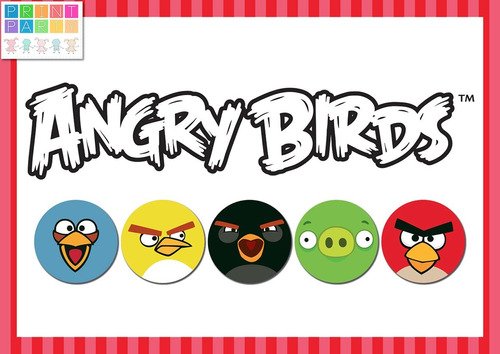 Kit Imprimible Personalizado Angry Birds Incluye Candy Bar