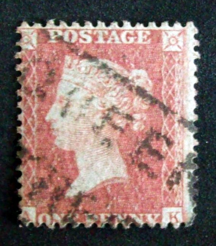 Inglaterra - Sello Sc. 11 1p Rojo Small Crown 14 Usado L3553