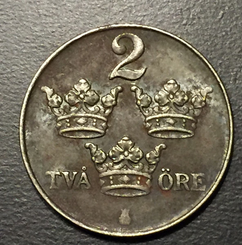 Swe024 Moneda Suecia 2 Ore 1950 Vf-xf Ayff