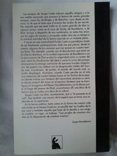 Imagen 2 de 4 de Tres Estudios Dante Baudelaire Eliot Sergio Cueto Ed Viterbo