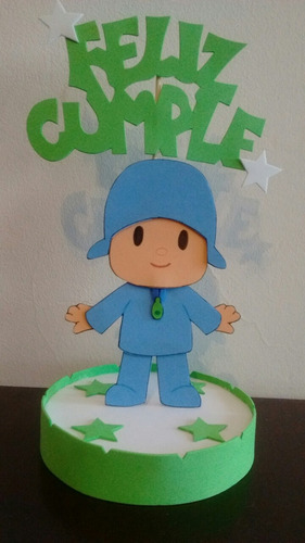 Adorno De Torta  Pocoyo  Goma Eva