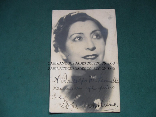 Foto Postal De Lola Membrives, Firmada Y Dedicada