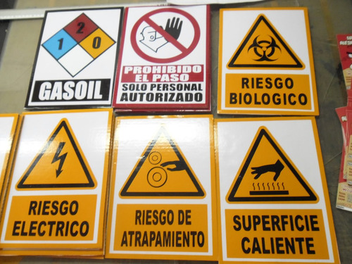 Señales Prevencion Peligro Riesgo Electrico Caida Inflamable