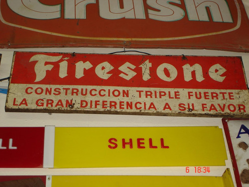 Antiguo Cartel No Enlozado De Firestone