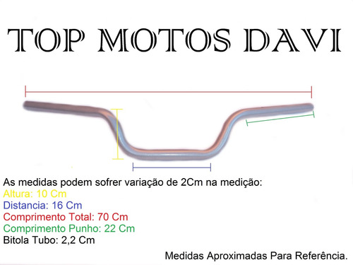 Guidão Moto Yamaha Fazer 250 2011 A 2016 Prata + Pesos