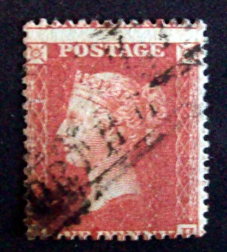 Inglaterra - Sello Sc. 16 1p Rojo Large Crown 14 Usado L3567