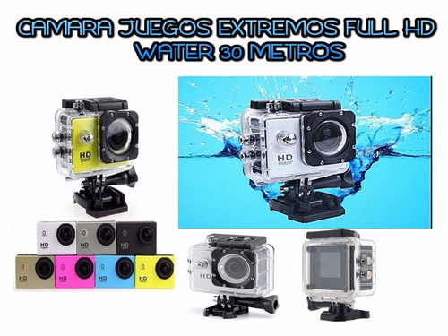 Camara Deportiva Moto Casco Hd Sportcam Sumergible 30 Mts A8