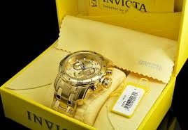 Invicta Men's 0074 Pro Diver Chronograph 18k Gold-plated Sta