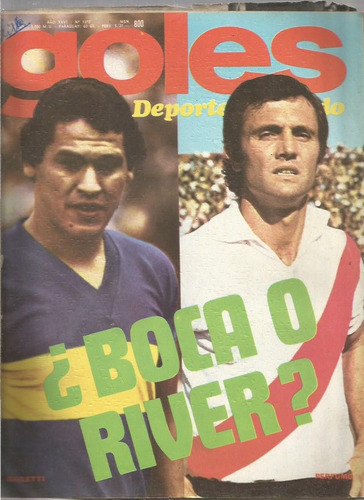 Goles / N° 1370 / 1975 / Tapa Boca O River /