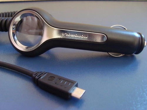 Carregador Veicular Micro Sd Original Motorola Com Led Azul