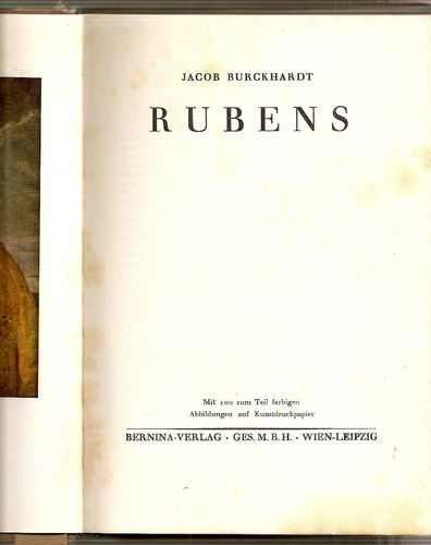 Rubens - Burckhardt - Bernina Verlag Wien Leipzig