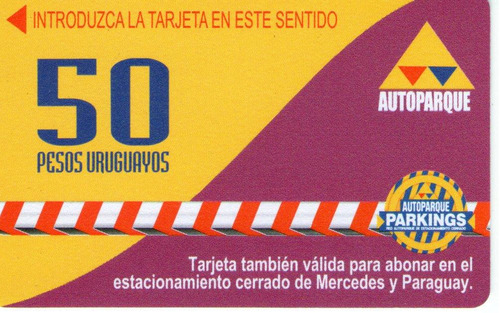 Tarjeta Autoparque - 50 Pesos Uruguayos