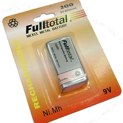 Bateria 9v 200 Mah Recargable Full Total Factura A O B