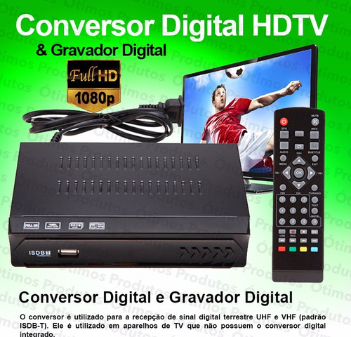 Conversor E Gravador De Tv Digital Shan Isdb-t Full Hd 1080p