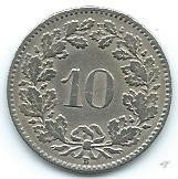 Moneda  De  Suiza  10  Rappen  1913  Linda  Monedita